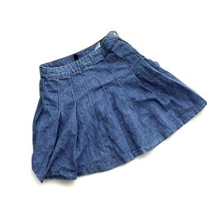 Divided size‎ 6 pleaded mini skirt, Y2K , cotton side zipper